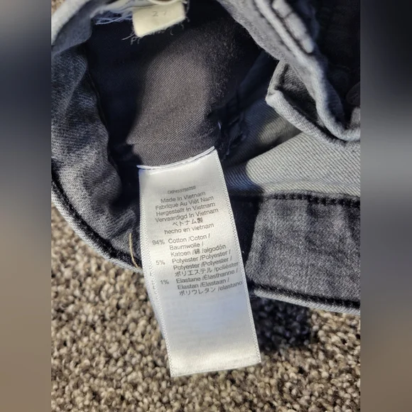 Madewell Vintage women size 27  skinny Jeans-grey - Picture 7 of 15